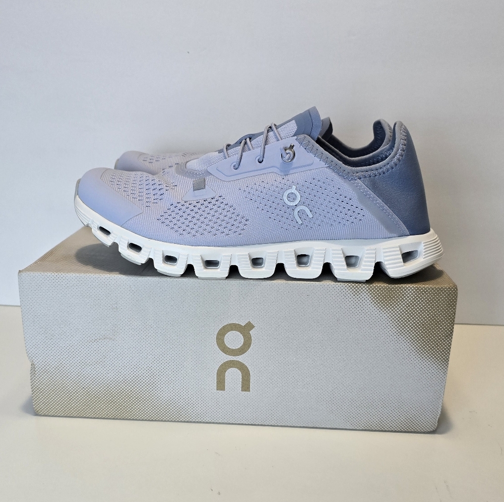 On Running Cloud 5 Coast Women's Shoes in Heather Chambray Size 8.5 - Picture 9 of 10